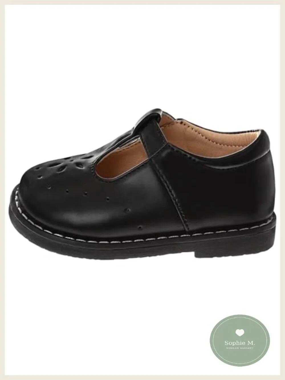 Faux Leather Mary Jane Flats for Girls - Infant Toddler Dress Shoes Slip-On